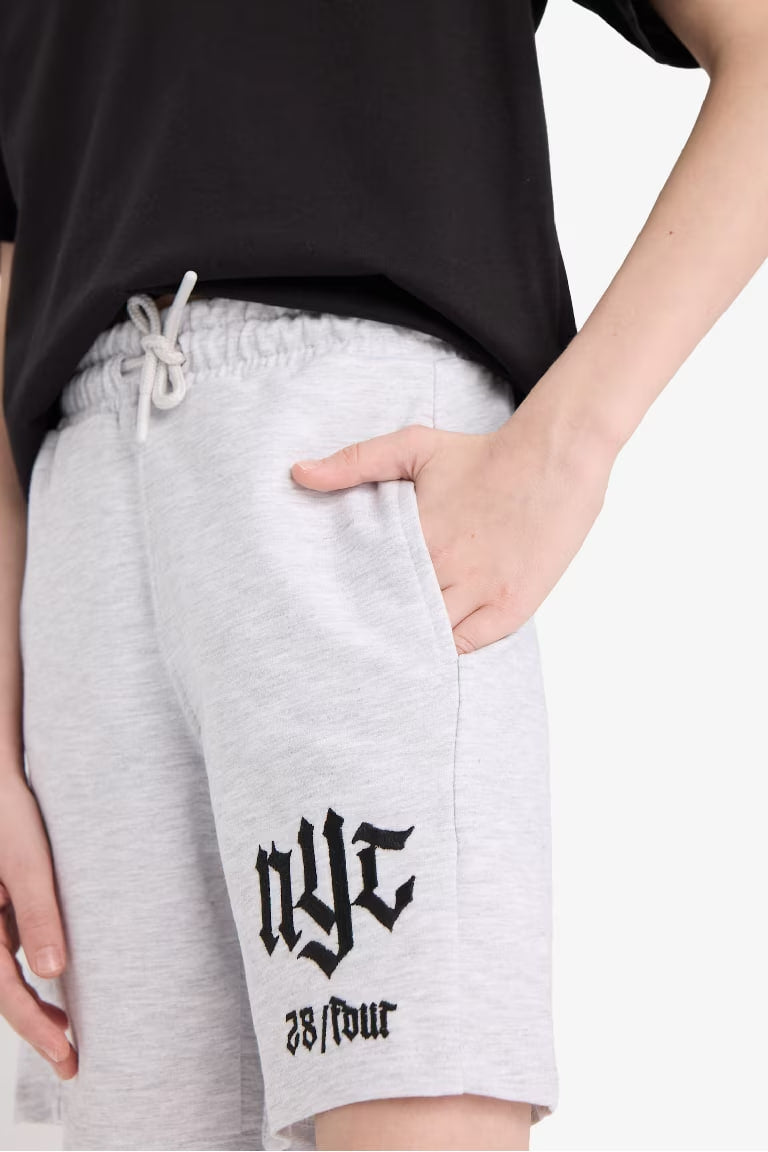 Boy New Regular Fit Sweatshirt Fabric Shorts - -