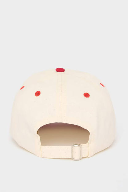 Boy Embroidered Cotton Cap - -