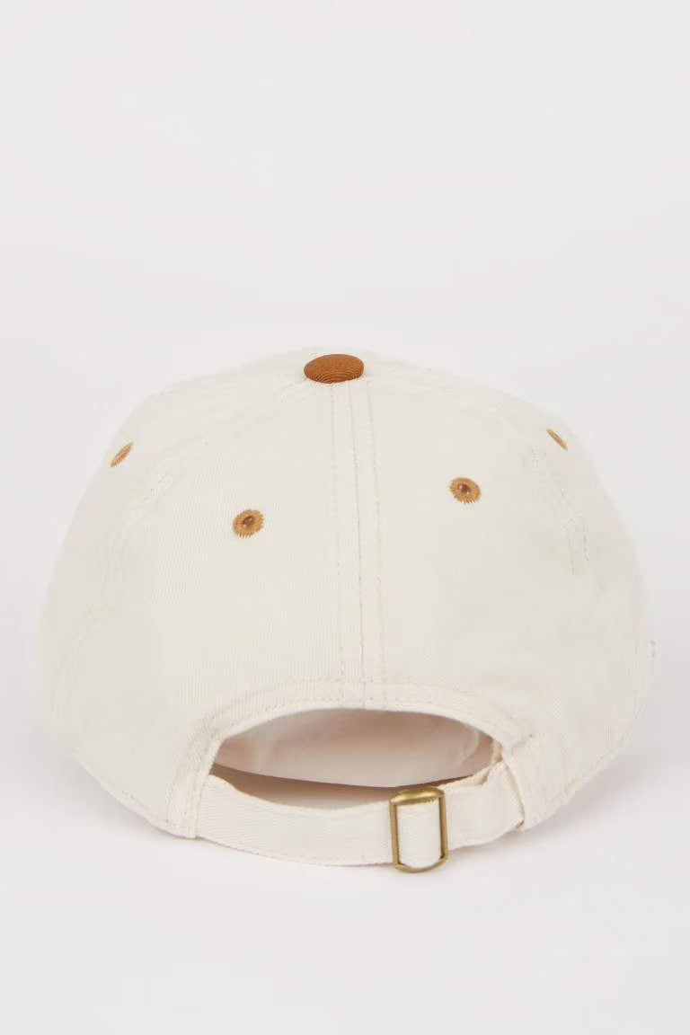 Boy Embroidered Cotton Cap - -