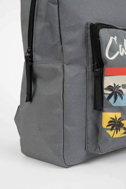 Unisex Patterned Oxford Backpack - -