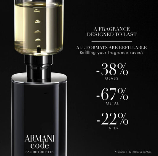 ARMANI CODE EAU DE TOILETTE REFILLABLE GIFT SET - -