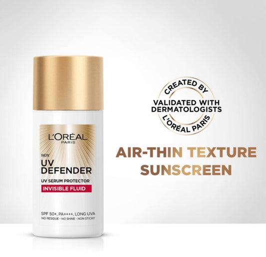 LOREAL PARIS UV Defender Serum Protector Invisible Resist Sunscreen SPF50+ PA++++ - -