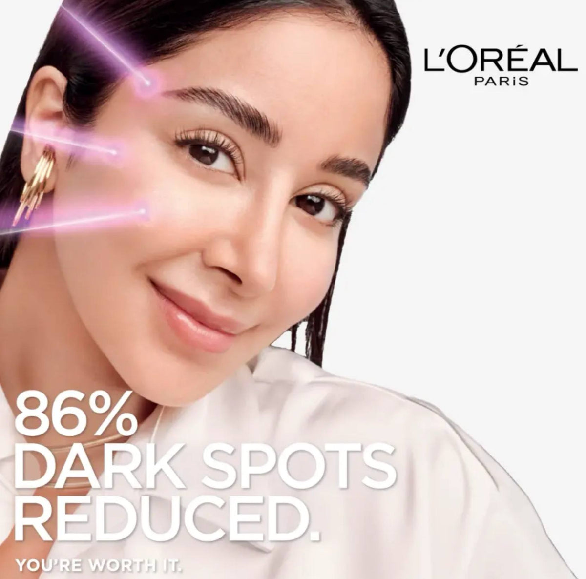 L'ORÉAL PARIS Glycolic Bright with 8% Face Serum for Dark Spots & Brightening - -