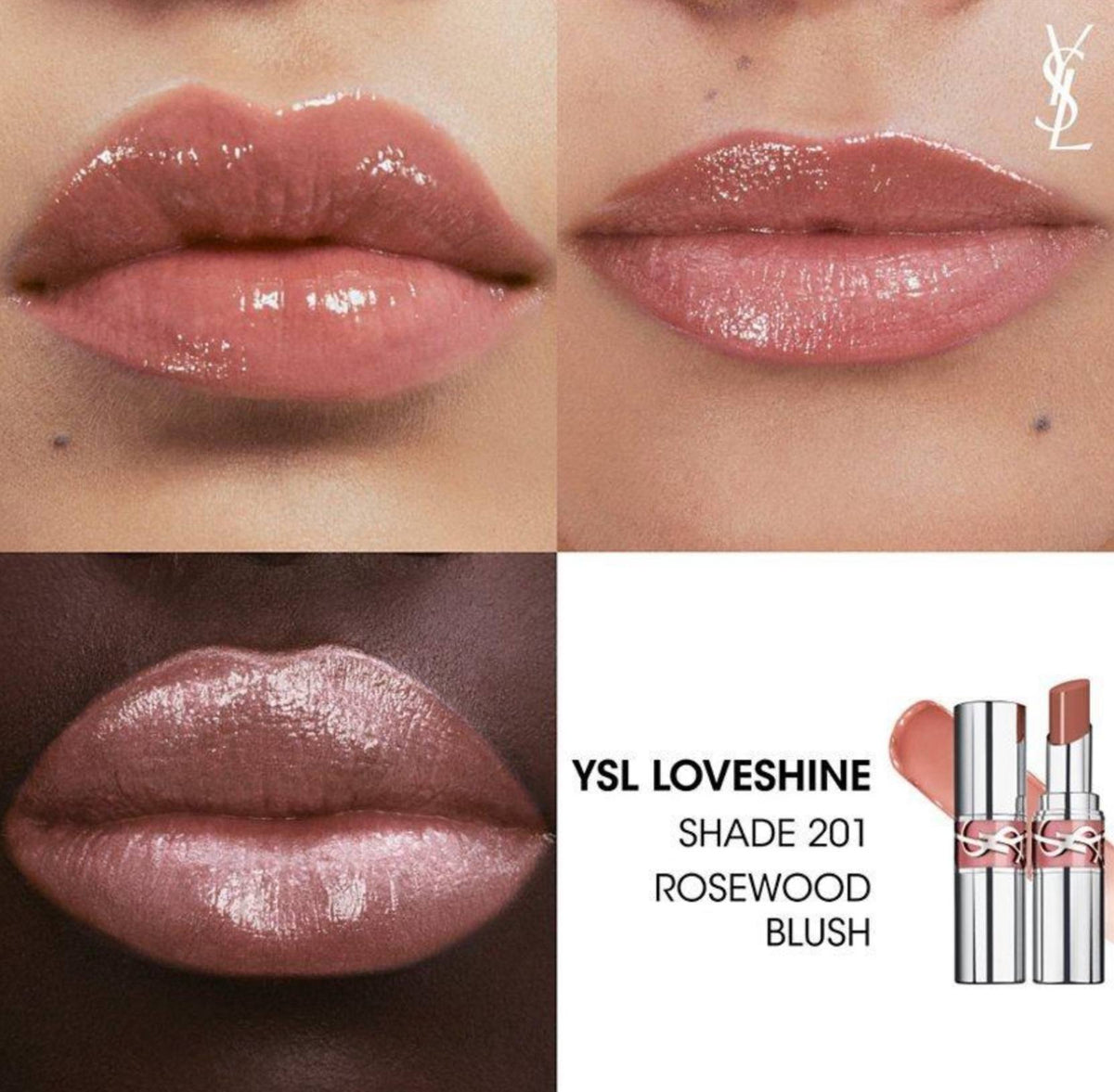 YVES SAINT LAURENT Loveshine High Shine Lipstick - - 201 Rosewood Blush
