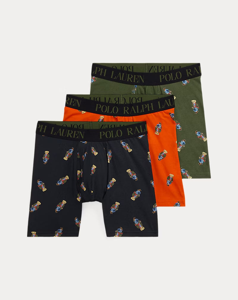 Stretch Cotton Boxer Brief 3-Pack - - Orange