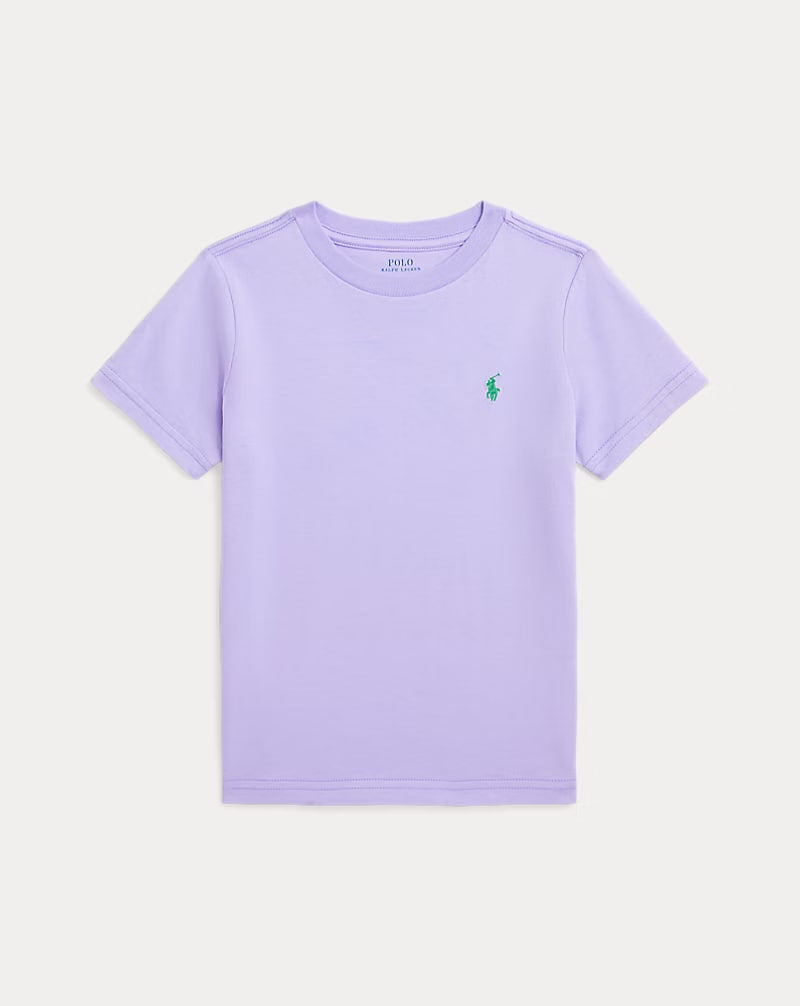 Cotton Jersey Crewneck Tee - - Purple