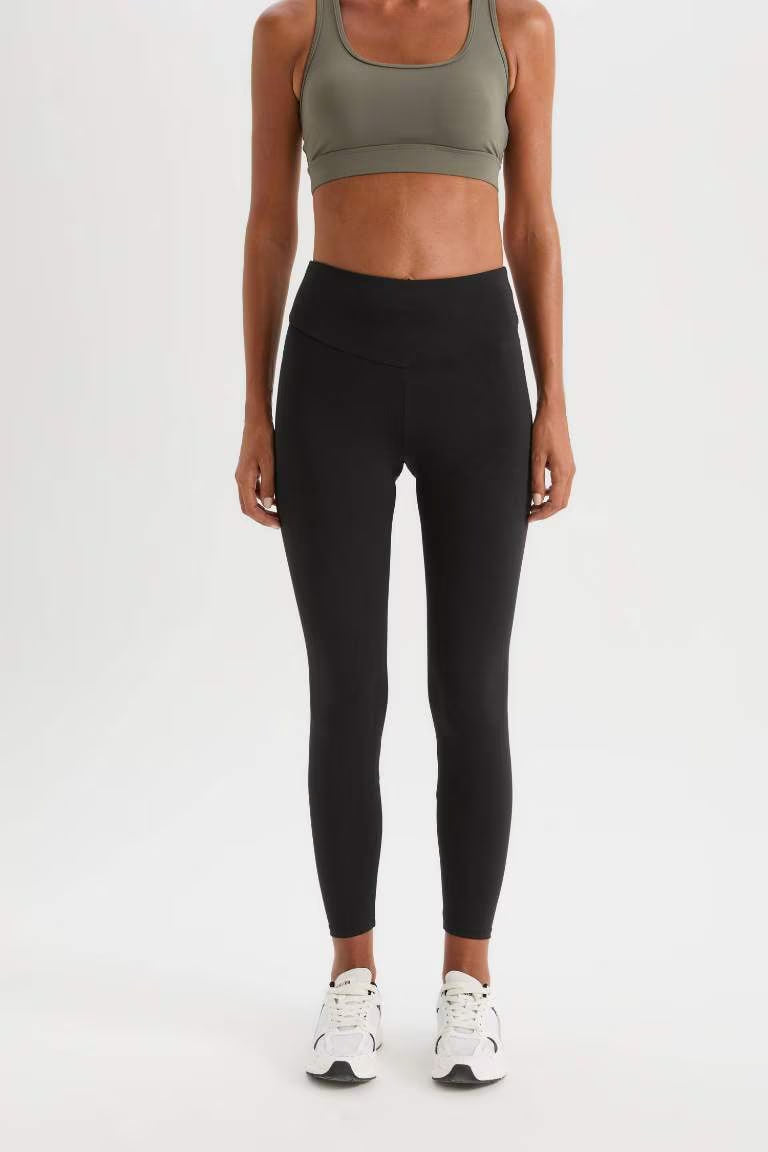DeFactoFit Waist Wrapping Premium Leggings - - Black