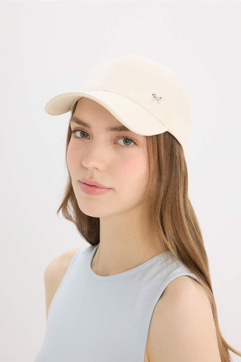 Woman Cotton Cap - - Beige