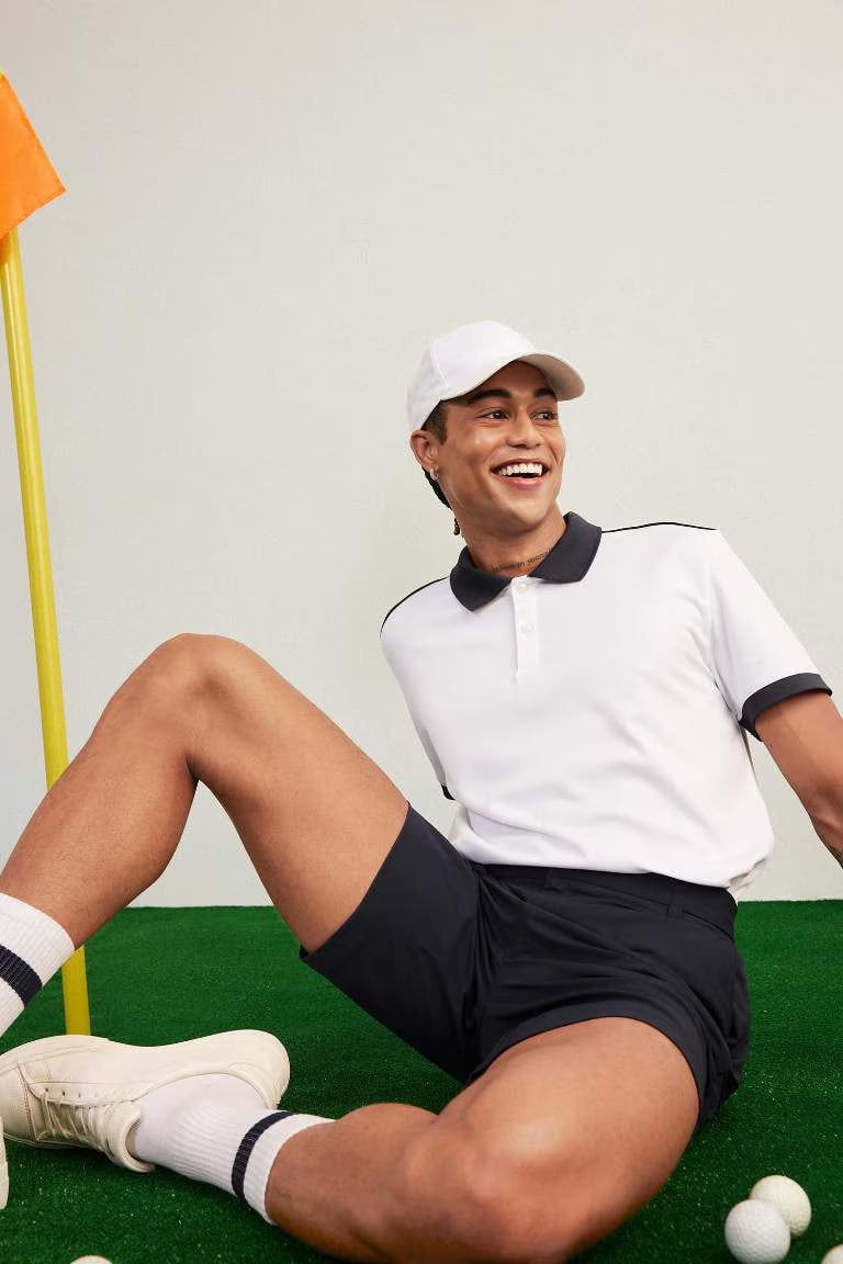 Standard Fit Polo Collar Knitwear Polo T-Shirt. - - White
