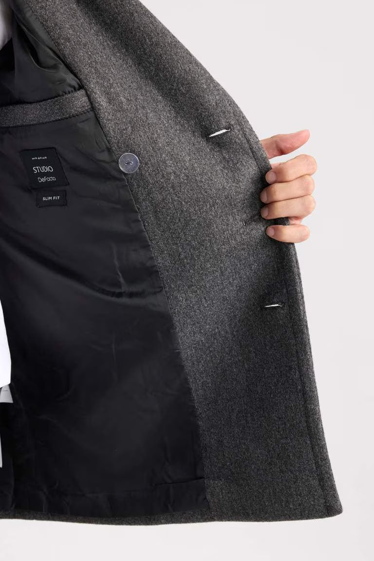 Slim Fit Coat - -