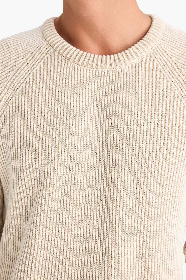 Standard Fit Crew Neck Knitwear Pullover - -