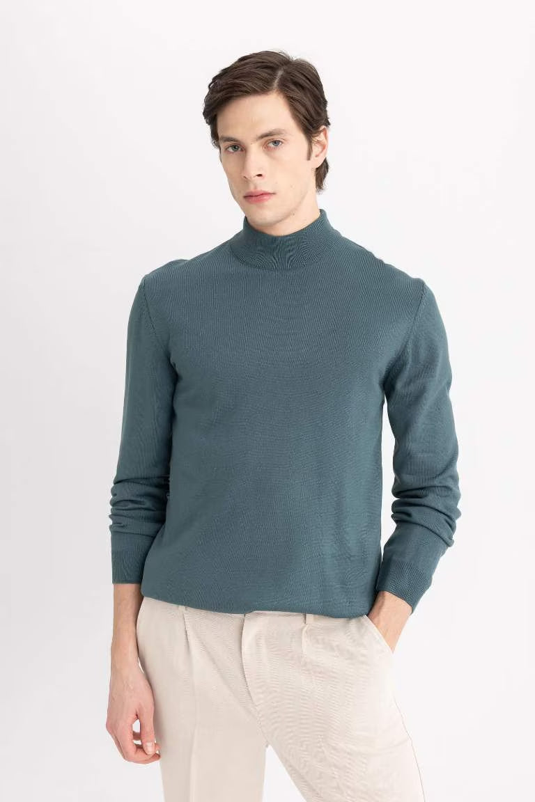 Slim Fit Pullover - - Channel Blue