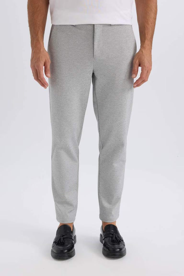 Basic Straight Leg Summer Fabric Joggers - - Heather