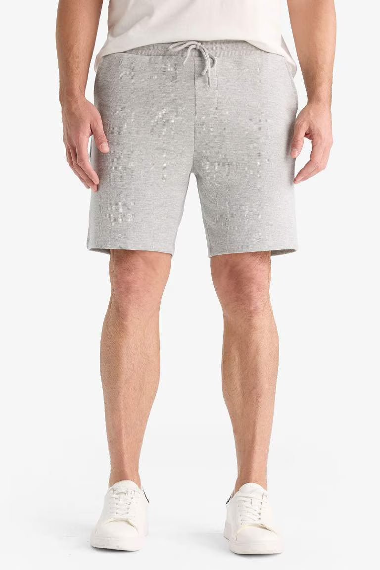 DeFactoFit Standard Fit Sports Waist Tied Shorts - -
