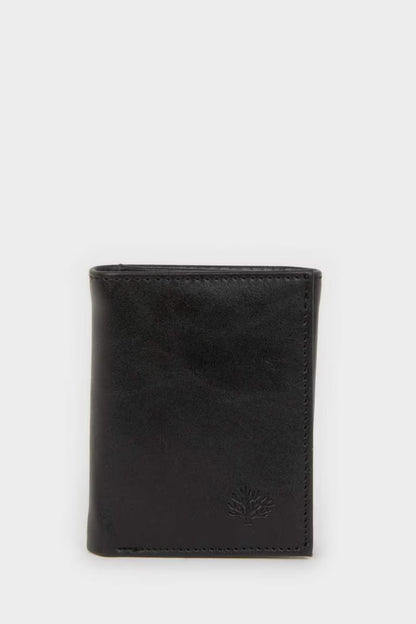 Man Faux Leather Wallets - - Black
