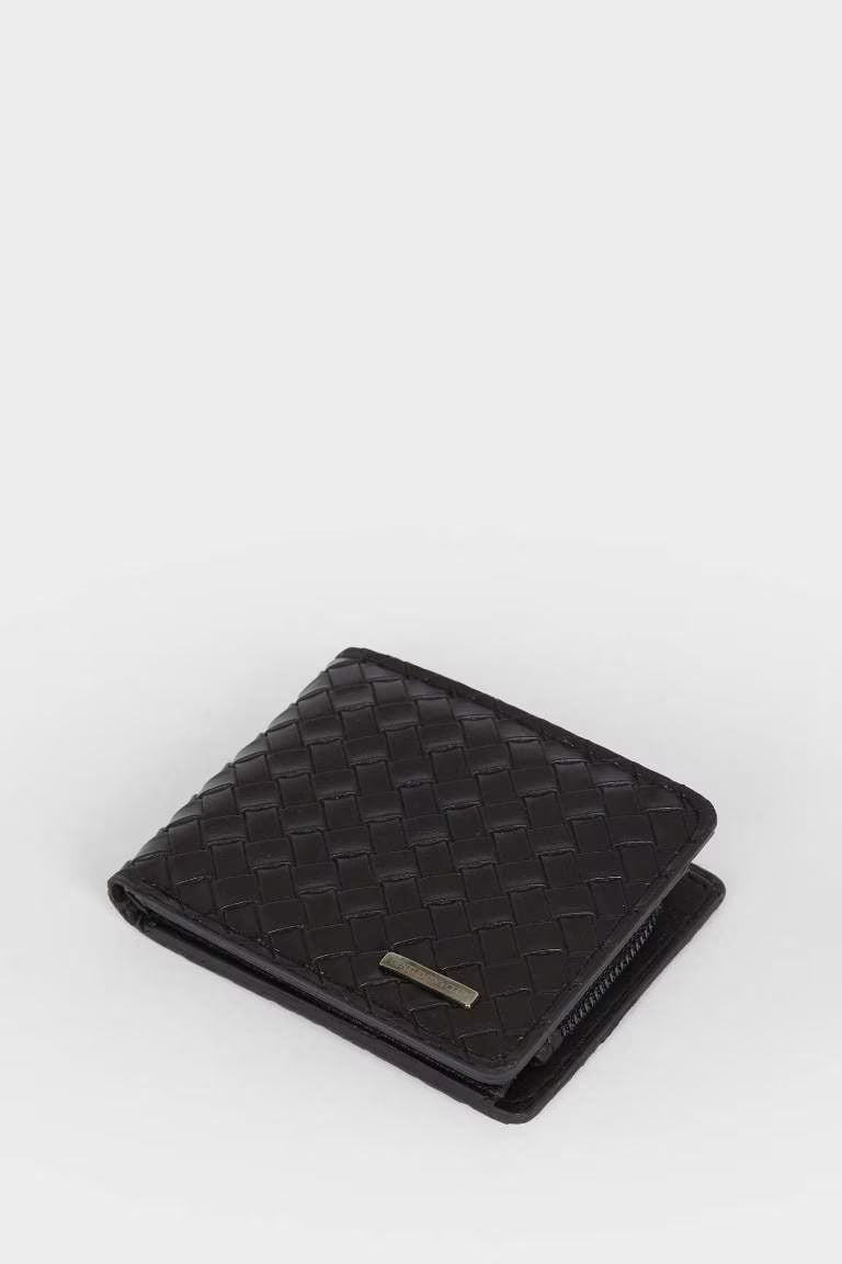 Man Faux Leather Wallets - -