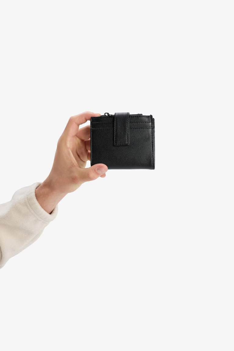 Man Faux Leather Wallets - -