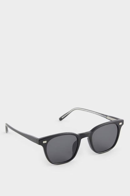 Man Round Sunglasses - - Black