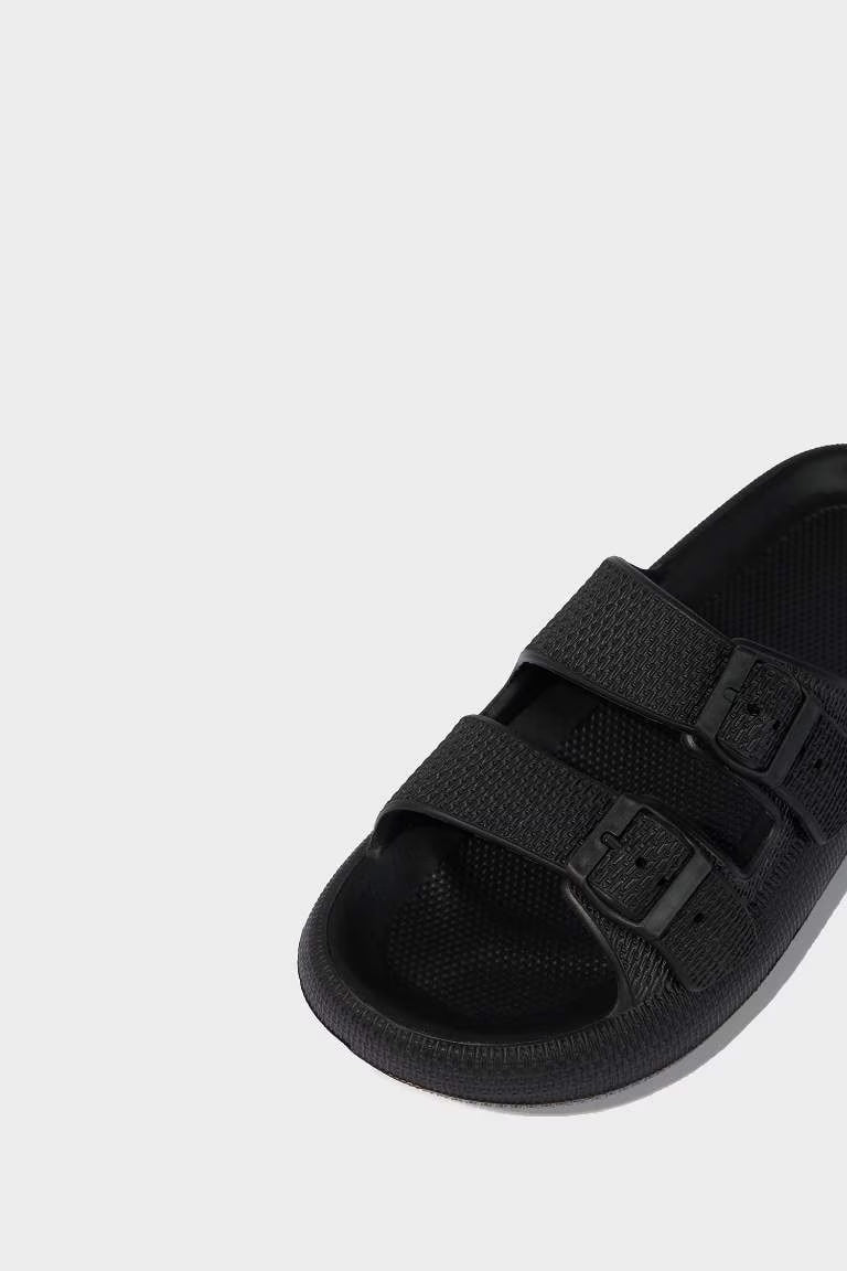 Man High Sole Double Banded Eva Slippers - -