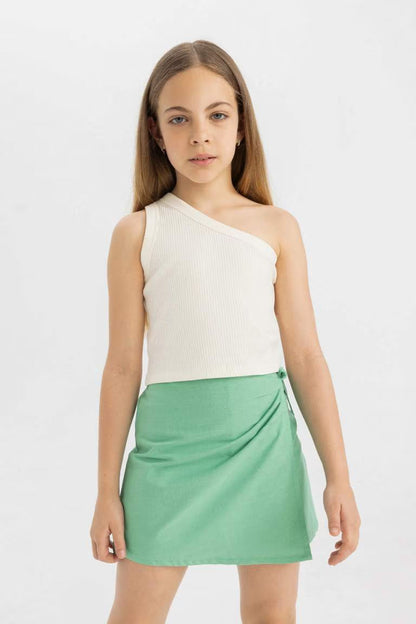 Girl Slim Fit Camisole Tank Top - - Ecru