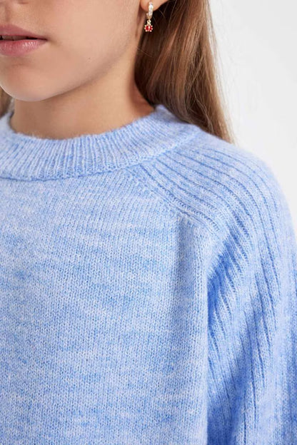 Girl Regular Fit Crew Neck Pullover - -