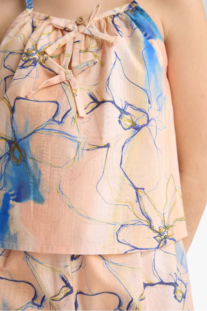 Girl Short Sleeve Blouse - -