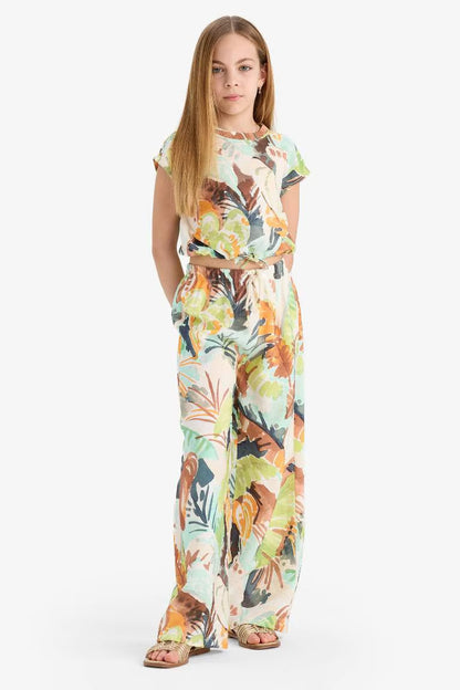 Girl Palazzo Wide Leg Trousers - -