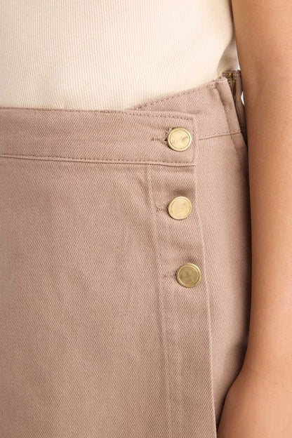 Girl Gabardine Skirt - -