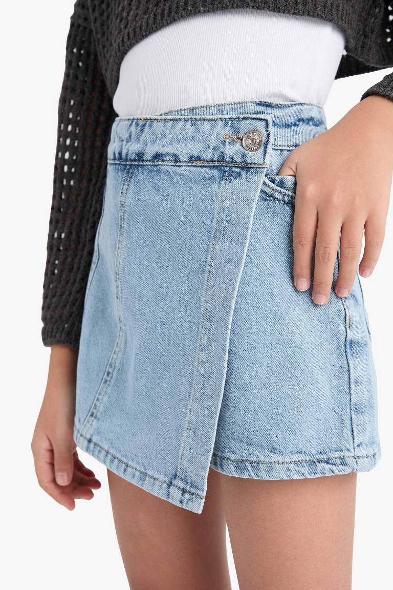 Girl Denim Skirt - -