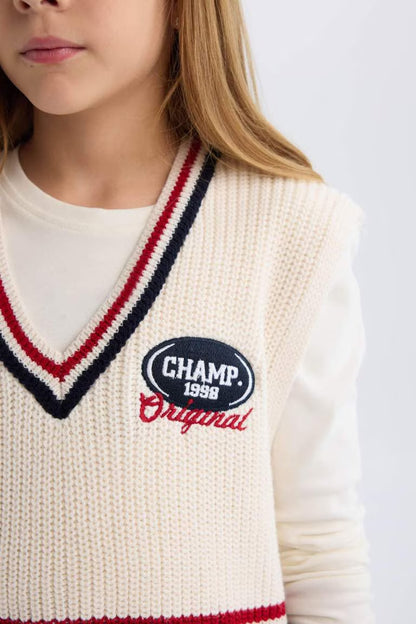 Girl Sweater Vest - -