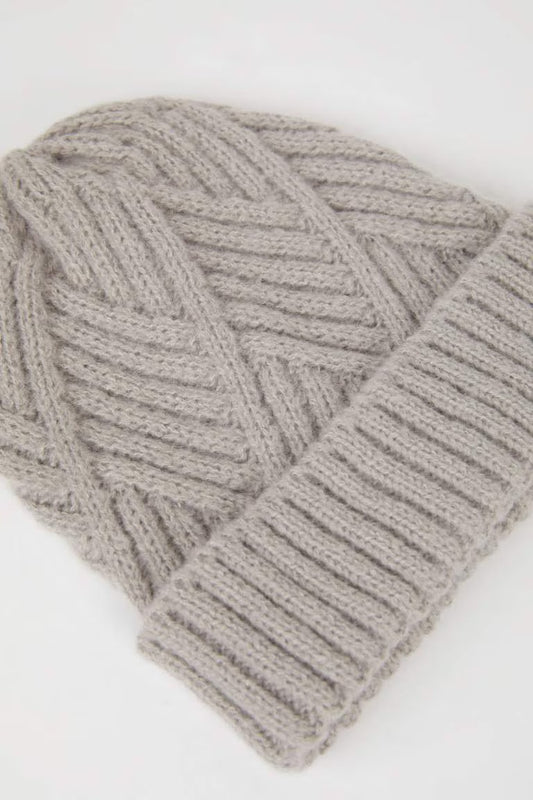 Girl Basic Knitted Beanie - - Gray 5-9