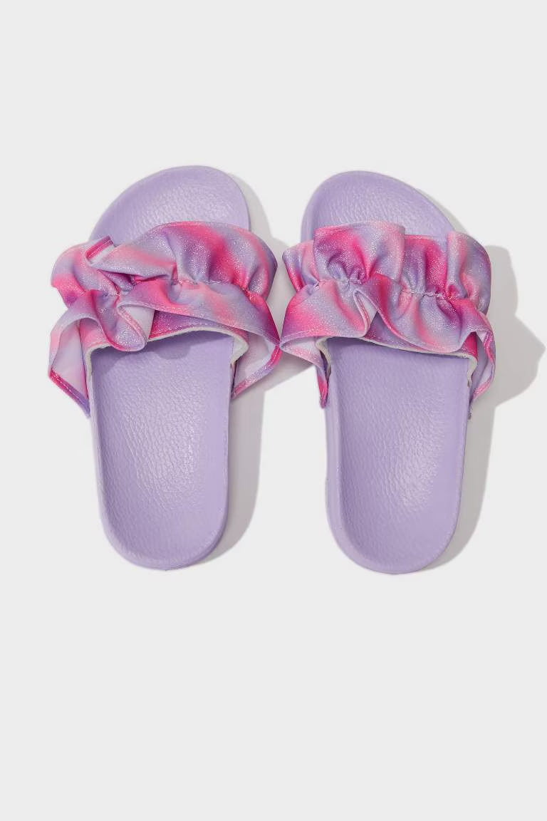 Girl Flat Sole Single Band Eva Slippers - -