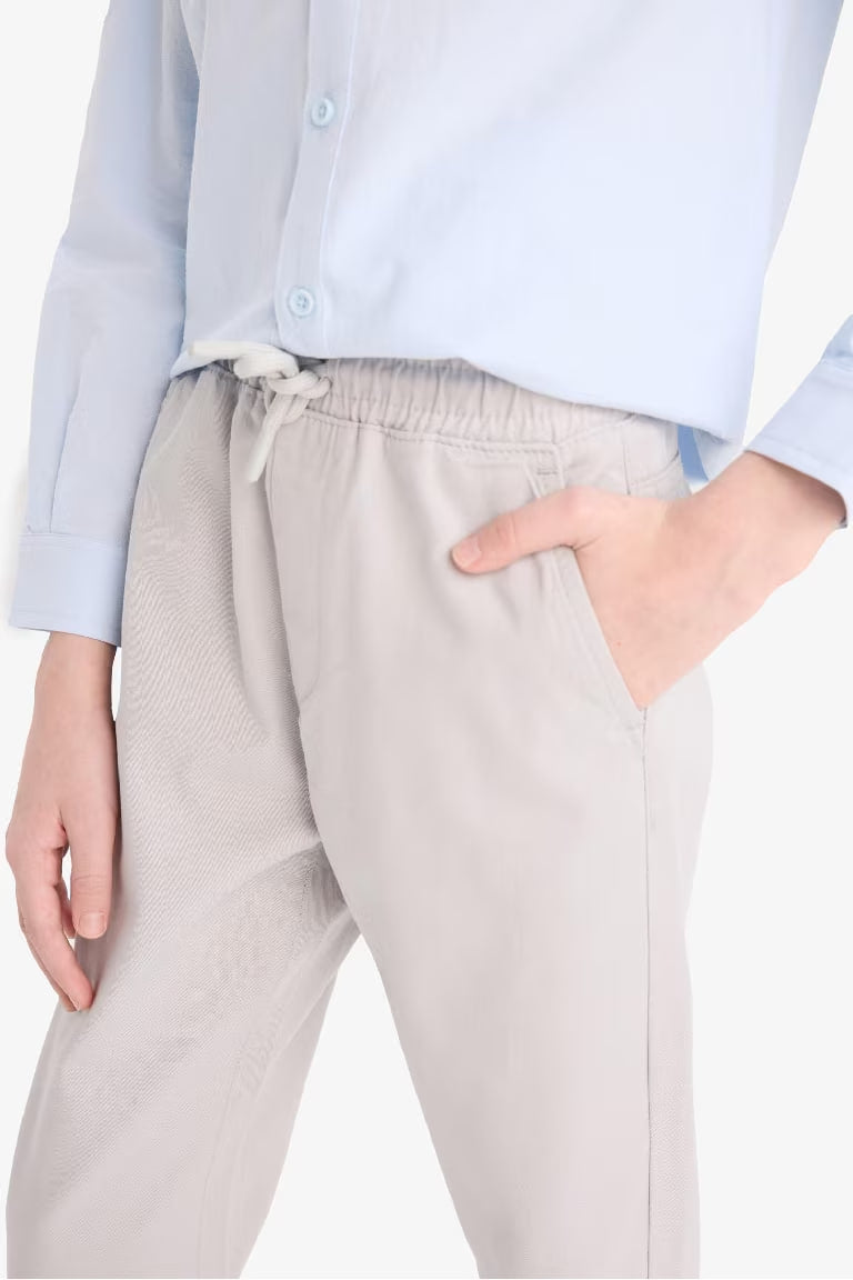 Boy Regular Fit Straight Leg Gabardine Pants - -