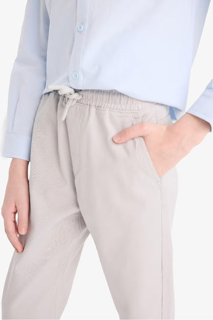 Boy Regular Fit Straight Leg Gabardine Pants - -