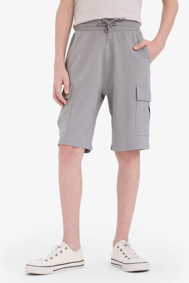 Boy Cargo Pocket Shorts - - Heather