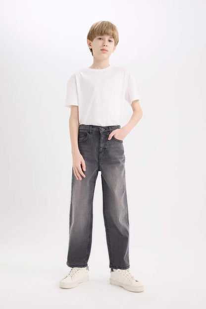 Boy Loose Fit Straight Leg Jeans - -