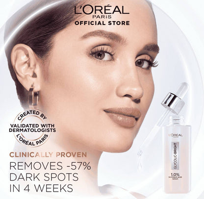 L'ORÉAL PARIS Glycolic Bright Instant Glowing Face Serum 1% - -