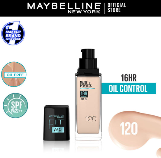 Maybelline New York Fit Me Matte + Poreless Liquid Foundation SPF 22 - - 120