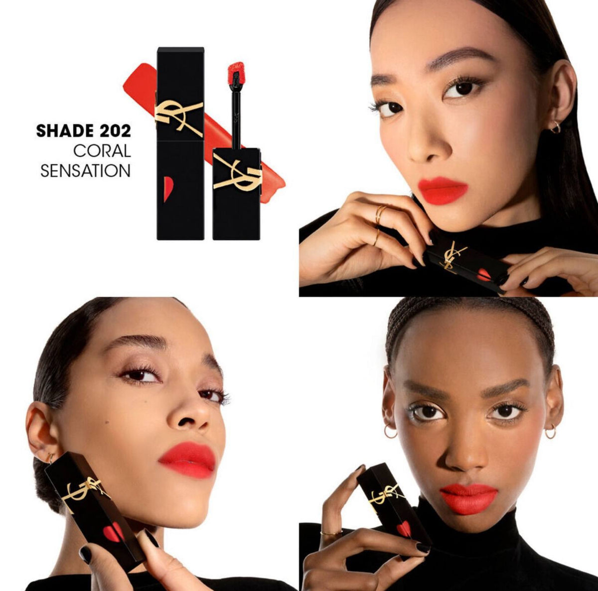 YVES SAINT LAURENT The Inks Blurring Matte Liquid Lip Stain - - 202 Coral Sensation