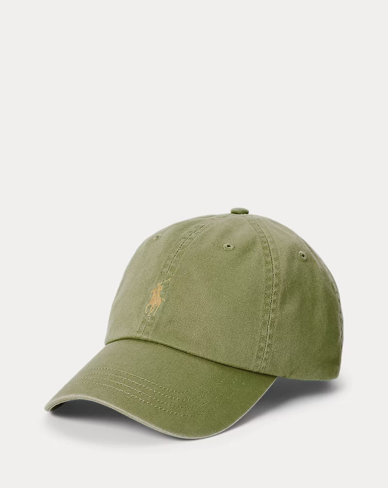 The Iconic Cotton Chino Ball Cap - - olive green One size