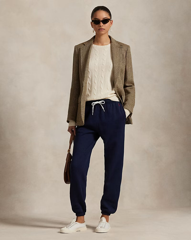 Fleece Athletic Pant - - Navy