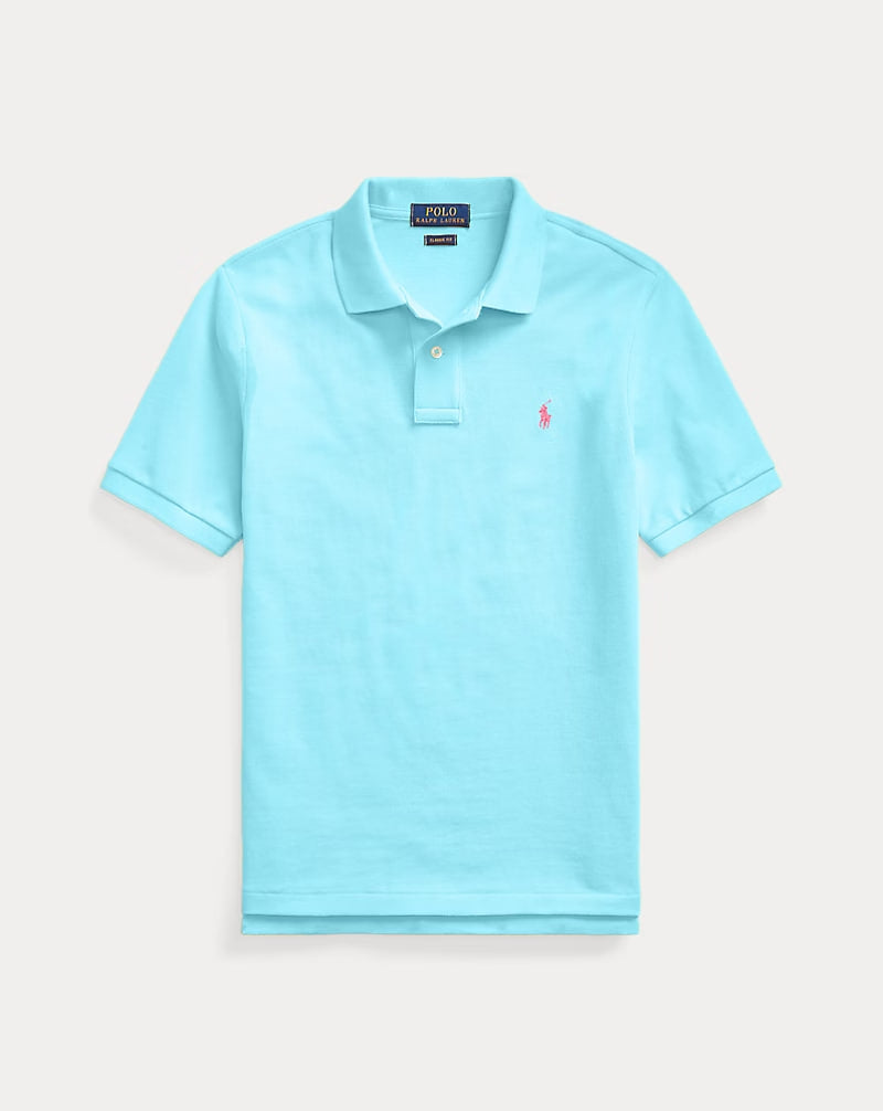 The Iconic Mesh Polo Shirt 8-20 - - Turquoise blue