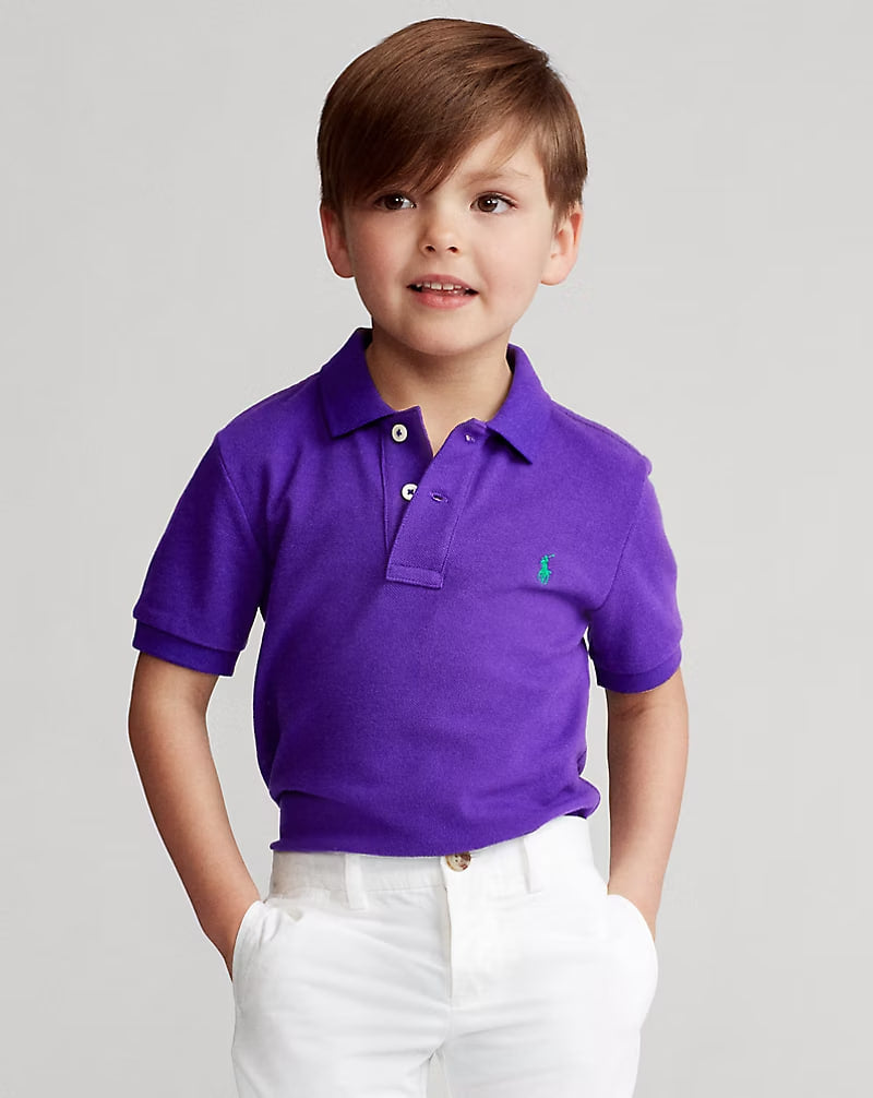 The Iconic Mesh Polo Shirt 2-7 - - Purple