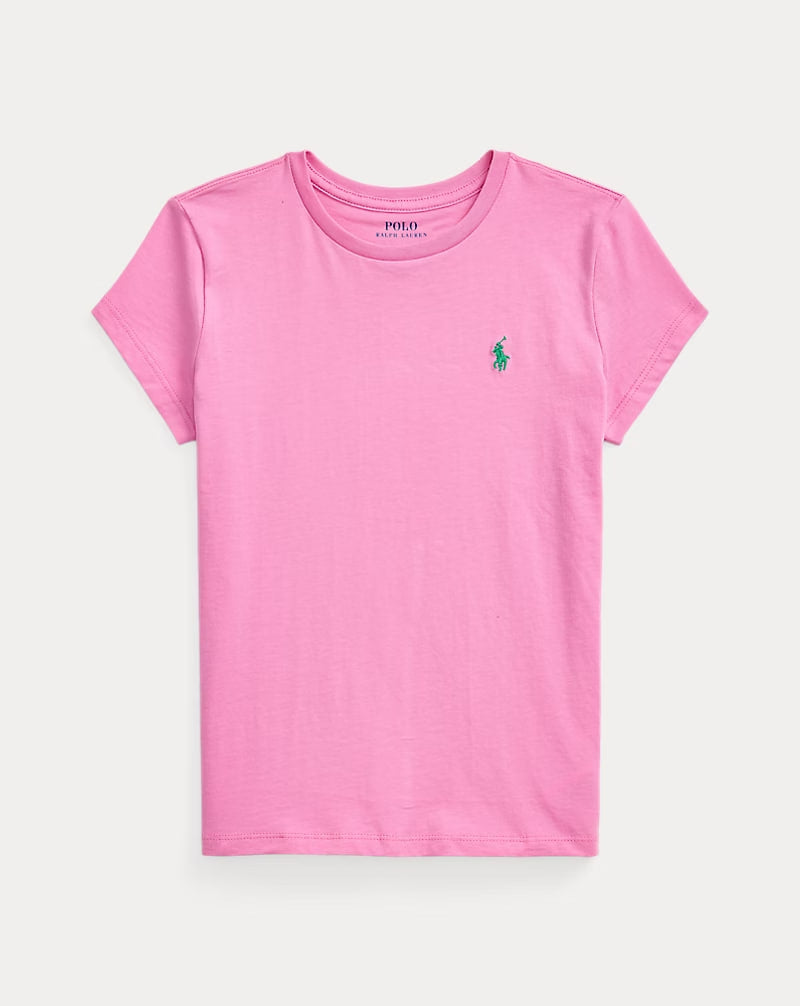 Cotton Jersey Tee 7-16 - - Laguna Pink