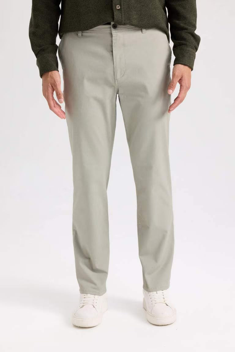 Regular Hem Trousers - - Light Khaki