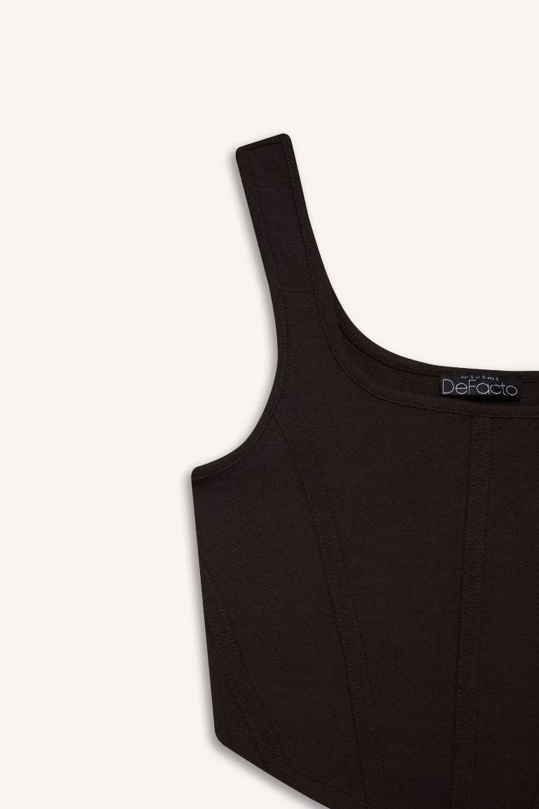 U Collar Tank Top - -