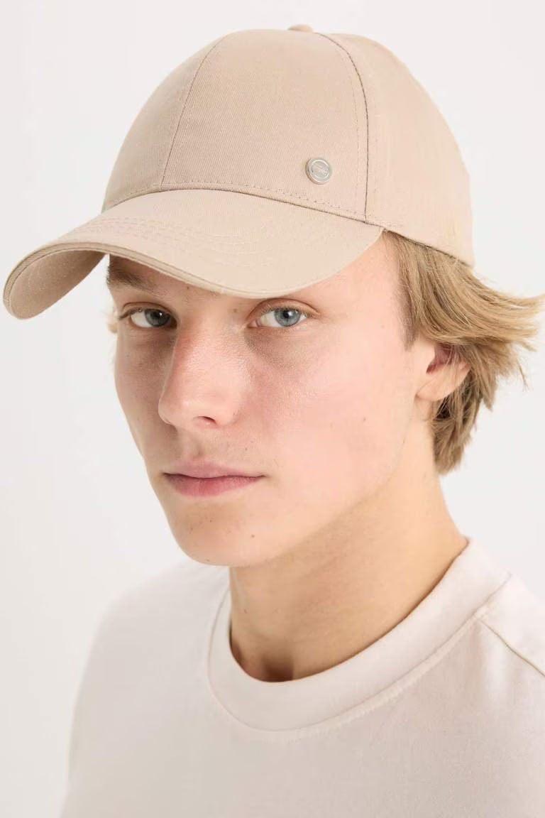 Boy Cotton Baseball Basketball Cap - - Beige