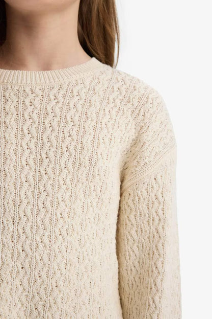 Girl Standard Fit Crew Neck Pullover - -