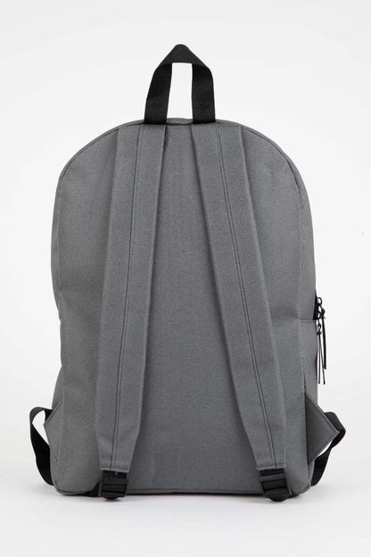 Unisex Patterned Oxford Backpack - -