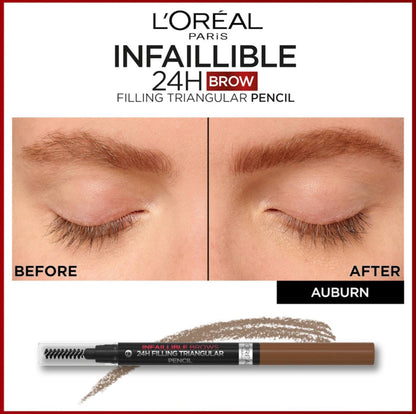L'Oréal Paris Infallible 24H Brow Filling Triangular Pencil - - 5.23 Auburn